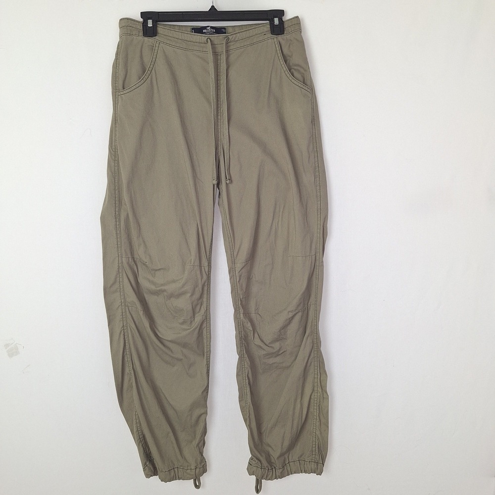Y2K Grunge Gorpcore Streetwear Hollister Adjustable Rise Parachute Baggy Pants S